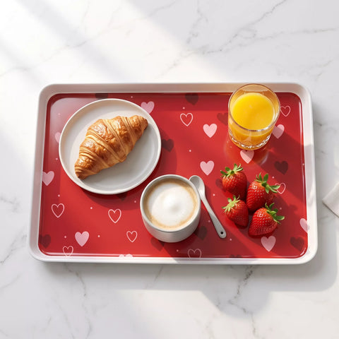 Romantic Melamine Serving Tray Set – 8 Pieces