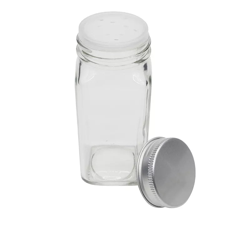 منظر جانبي لطقم الملاحات الزجاجي – Side View of Salt & Pepper Shakers Set – تصميم أنيق وسهل الاستخدام