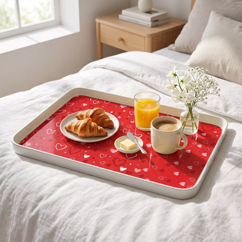 Romantic Melamine Serving Tray Set – 8 Pieces