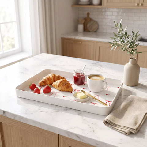 Romantic Melamine Serving Tray Set – 8 Pieces