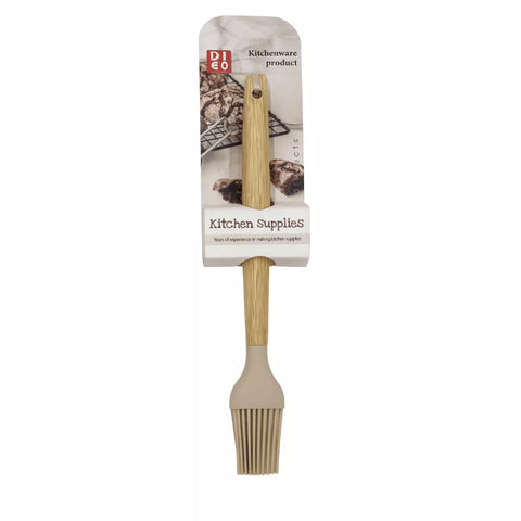 فرشة سيليكون بيد خشب مقاومة للحرارة للاستخدام اليومي – Silicone brush with wooden handle heat resistant