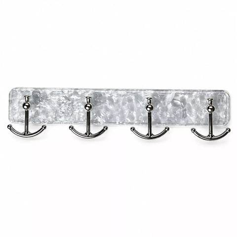 Wall Hook Rack with 4 Double Hooks