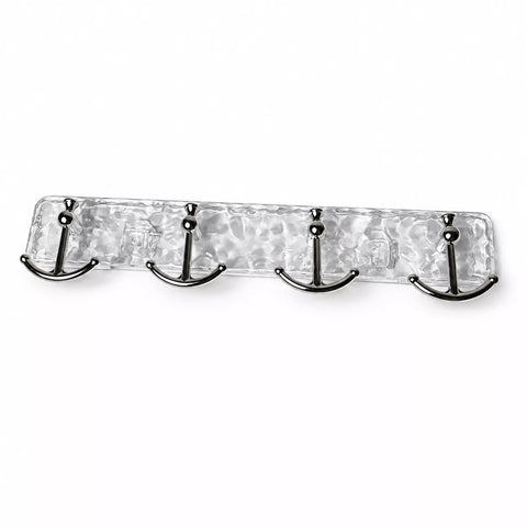 Wall Hook Rack with 4 Double Hooks