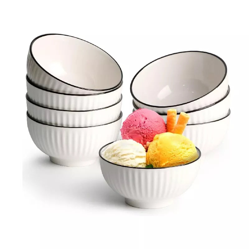 بولة بورسلين صغيرة بتصميم جانبي أنيق – Porcelain bowl with elegant side design