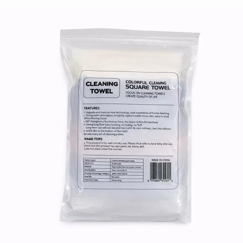 تفاصيل خامة فوط تنظيف مايكروفايبر عالية الامتصاص – Close-up of high absorbency microfiber cleaning towels