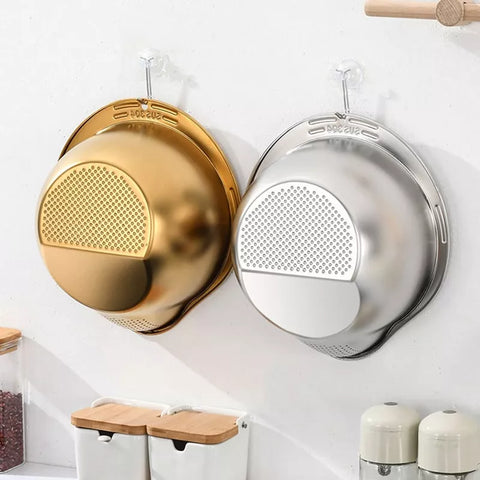 مقاسات بُولة الغسيل الستانلس – Stainless Steel Washing Bowl Dimensions – قطر 26.8 سم وعمق 13.5 سم