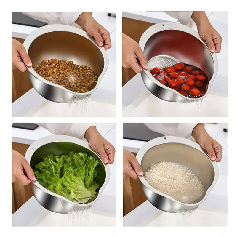 لقطة قريبة للمصفاة الجانبية – Side Strainer Close-Up – ثقوب دقيقة لتصفية فعّالة