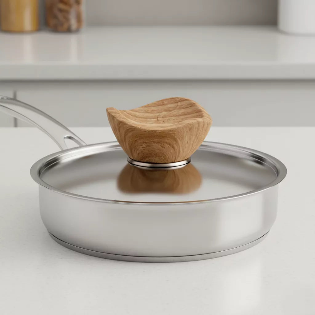 تغليف مقبض غطاء حلة خشبي دائري – Packaging of round wooden pot lid handle